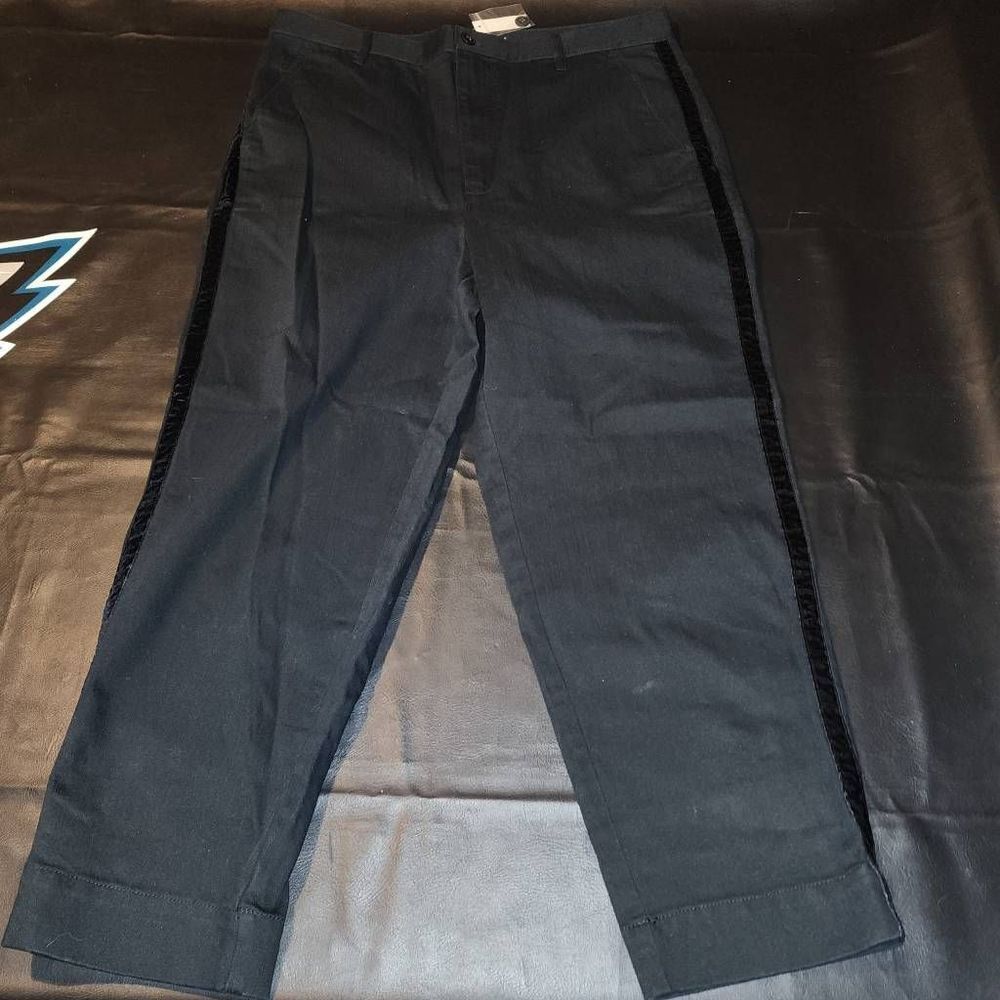 NWT Madewell Womens Tapered Pants Velvet Tuxedo Stripe‎ Edition 32